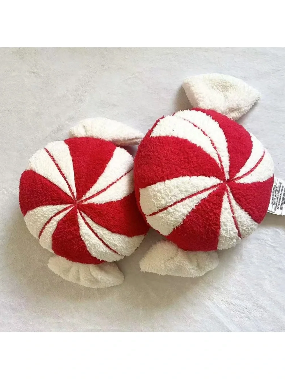 Wondershop Red and White Peppermint Candy Holiday Plush Pillows